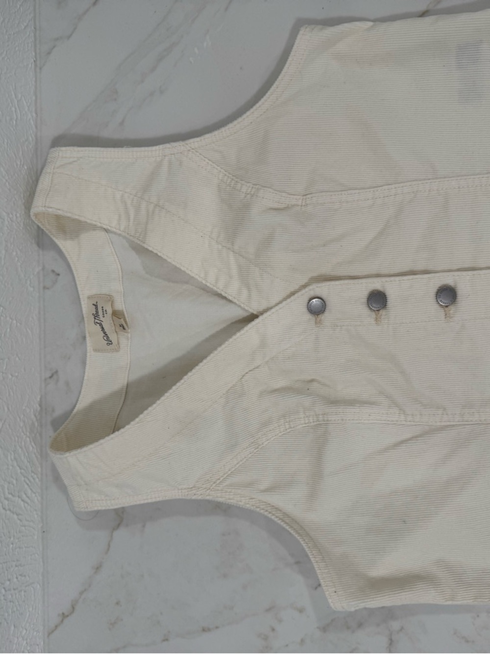 Size M Universal Thread Cream Ribbed Tank Top - Picture 5 of 13